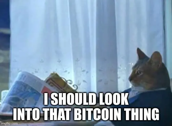 I should look into that bitcoin thing meme