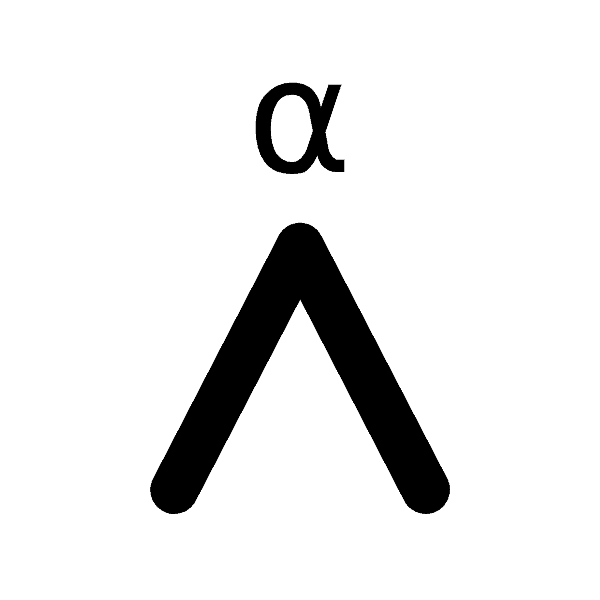 Athena A Logo (Black, Transparent Background)