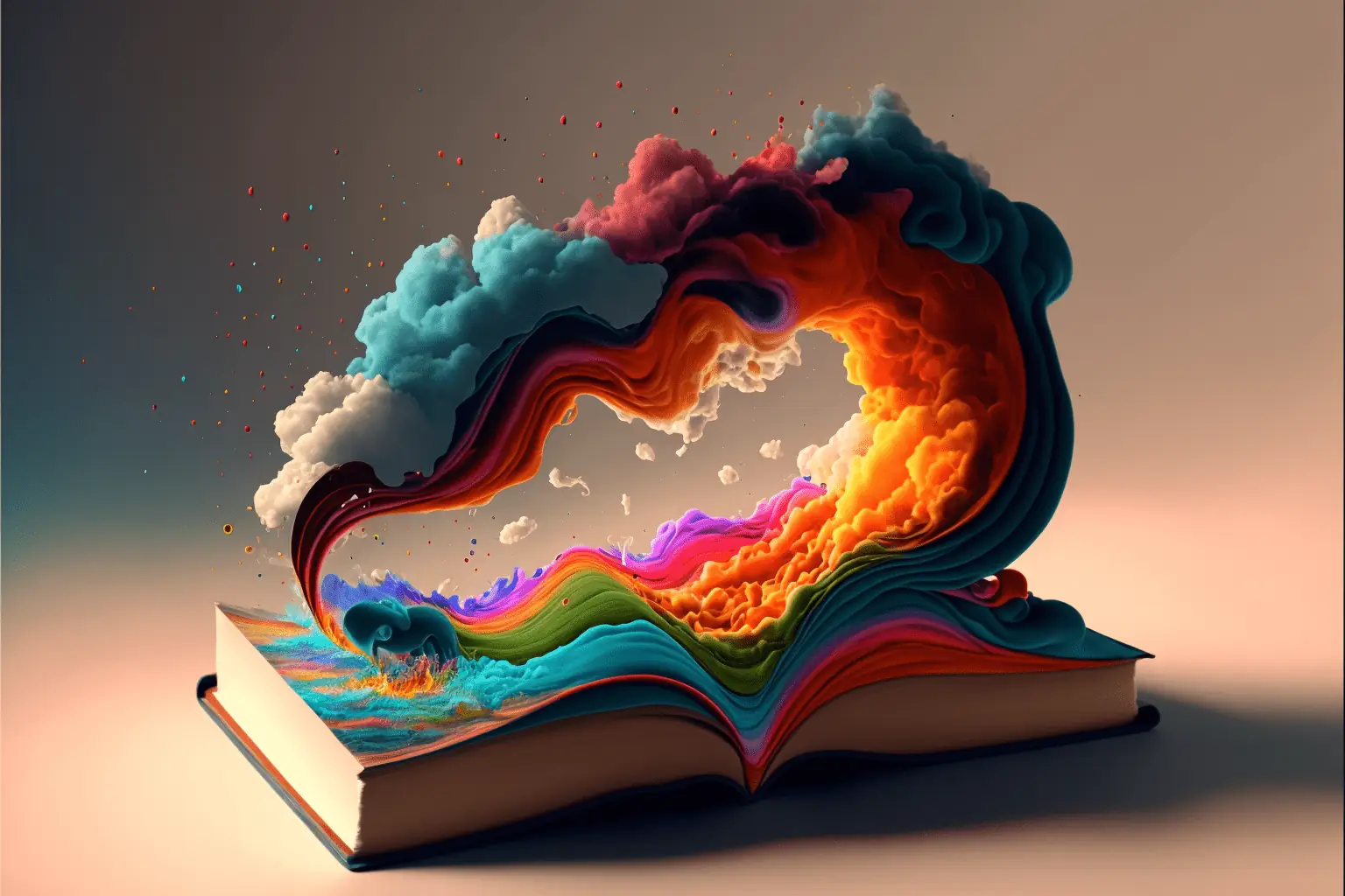 A Resources Book With Colorful Clouds