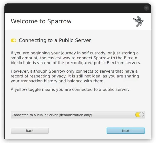 Sparrow-Wallet-Public-Server
