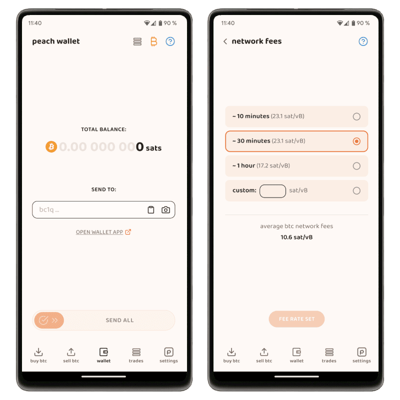 Peach-Bitcoin-v0.2.9-Wallet-And-Fees