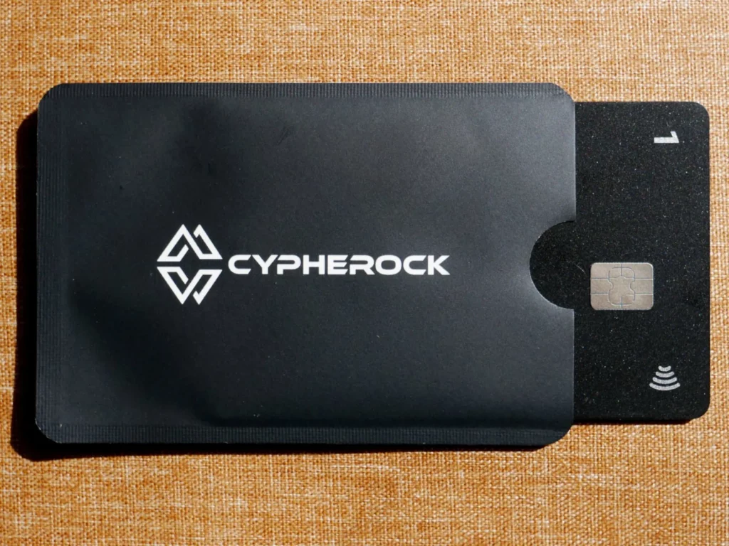 Cypherock-X1-Card-In-Sleeve-On-Material